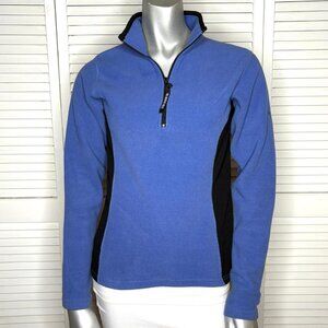 Vtg 2000s The North Face Polartec Blue 1/4 Zip Fleece Pullover Made in Canada S